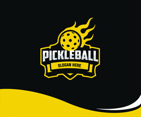 pickleball logo vector and sports logo design