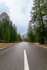 Fototapeta premium alpin road to the dolomites 