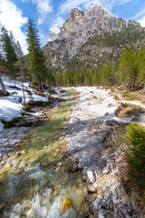 river in the mountains (Dolomites, Italy)