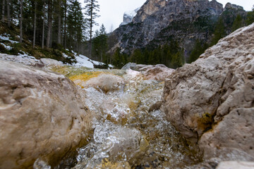 river in the mountains (Dolomites, Italy)