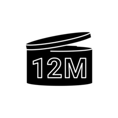 Period after opening line icon. Use before after period.