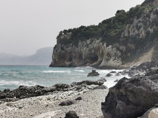 rocks and sea