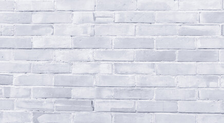 Fototapeta premium Modern white vintage brick wall texture for background retro white Washed, Old Brick Wall Surface Grunge Shabby Background weathered texture stained, old stucco light gray, and paint white brick wall.