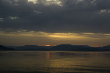 sunrise over the sea Corfu Grecce