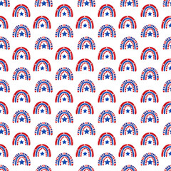 Patriotic seamless pattern, USA independence day