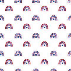 Patriotic seamless pattern, USA independence day