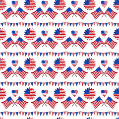 Patriotic seamless pattern, USA independence day