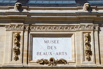 Dijon, France, April 15, 2022. Facade of the Museum of Fine Arts. The Dijon Museum of Fine Arts is...