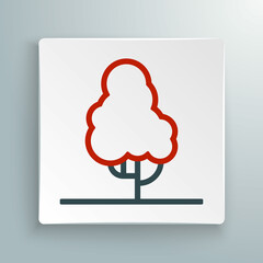 Line Fruit tree icon isolated on white background. Agricultural plant. Organic farm product. Fruit garden. Gardening theme. Colorful outline concept. Vector