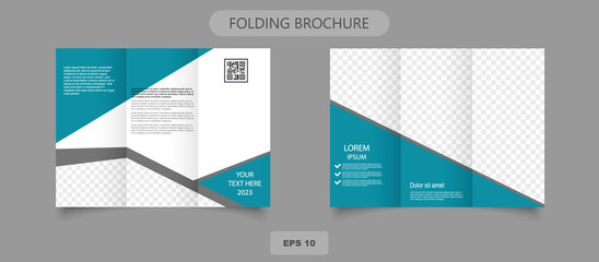 Abstract simple tri fold brochure. Flyer for printing.