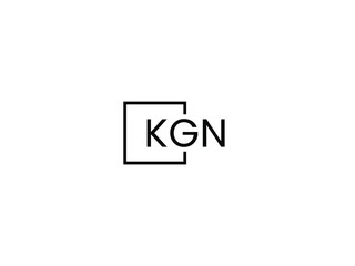 KGN letter initial logo design vector illustration	