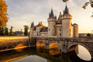 Fototapeta na wymiar Sully-sur-loire, France. Castels of the Loire Valley.