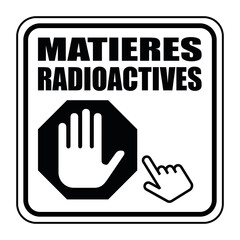Logo matières radioactives.