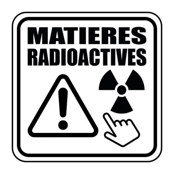 Logo mati&egrave;res radioactives.