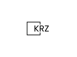 KRZ letter initial logo design vector illustration