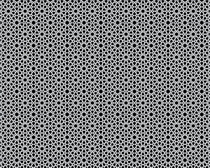 Arabian pattern, white decor and black background  