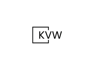 KVW letter initial logo design vector illustration