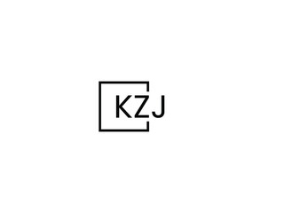 KZJ letter initial logo design vector illustration