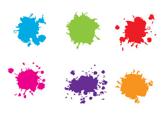 Abstract vector splatter color background design.Paint splashes set. illustration vector design.