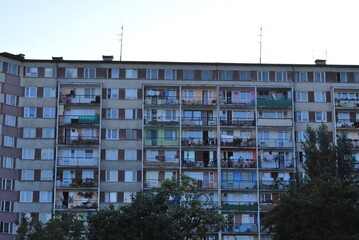 apartment block, facade with balconies © TK_Office