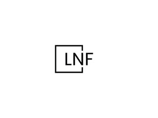 LNF letter initial logo design vector illustration