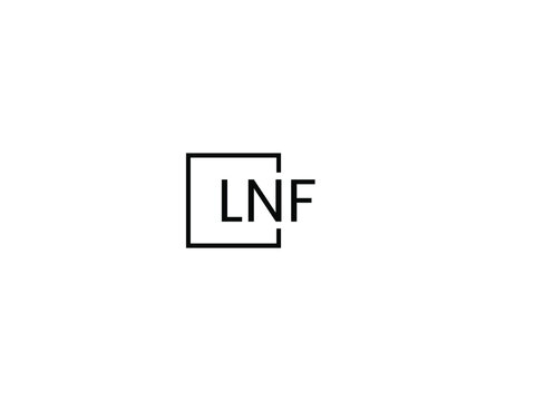 LNF letter initial logo design vector illustration