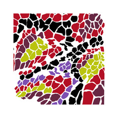 Obraz premium Pattern print giraffe. Illustration seamless in the African style as a blank for a designer, textile