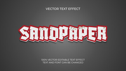 Editable sandpaper text effect