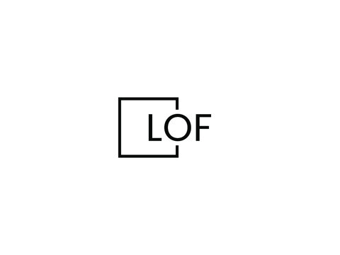 LOF letter initial logo design vector illustration
