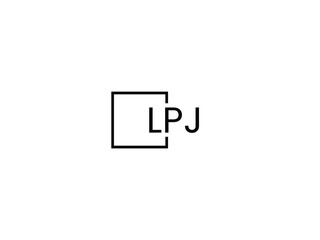 Obraz premium LPJ letter initial logo design vector illustration