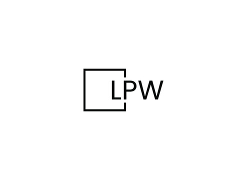 LPW letter initial logo design vector illustration