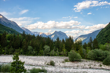 Berge bei Bovec in den Julischen Alpen in Slowenien