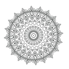 Decorative round ornament. flower for Henna, Mehndi, tattoo, decoration. Decorative ornament in ethnic oriental style