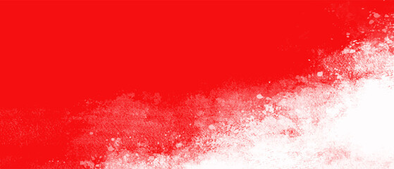 Hand painted red and white color with watercolor texture abstract background	
