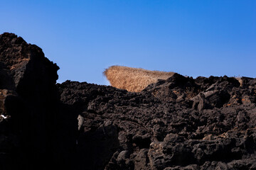 Obraz premium View of the lava rock of Linosa
