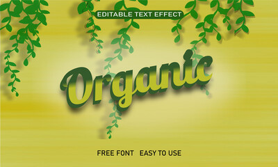 Editable organic 3d text effect