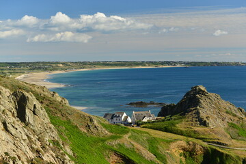 L’Etacq, Jersey, uk, island view in the Summer .