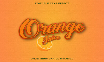 editable orange text effect
