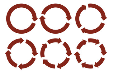 Arrow circular sign. vector illustration