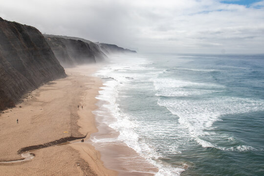 beautiful view of the beach Praia do Magoito in Portugal