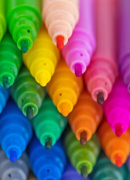 felt-tip pens large multicolored group