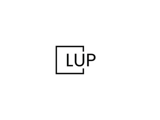LUP letter initial logo design vector illustration