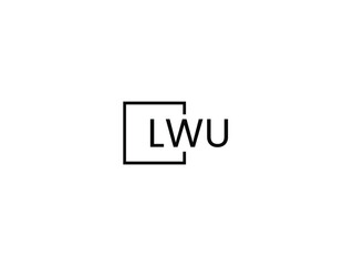 Obraz premium LWU letter initial logo design vector illustration