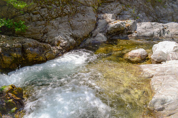 Fototapeta premium Foto -24 Fiume-rocce-pozza-torrente-Magisano