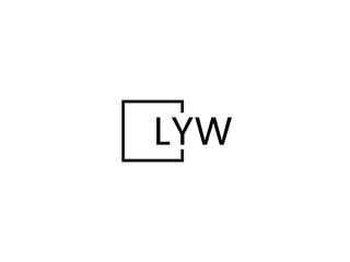 LYW letter initial logo design vector illustration