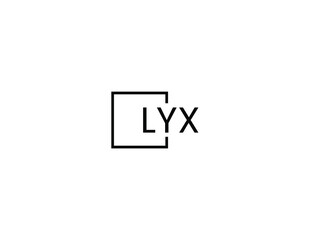 LYX letter initial logo design vector illustration