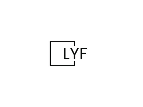 LYF letter initial logo design vector illustration