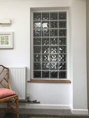 interior of a room with window