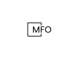 MFO Letter Initial Logo Design Vector Illustration