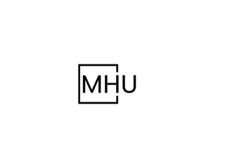 MHU Letter Initial Logo Design Vector Illustration
